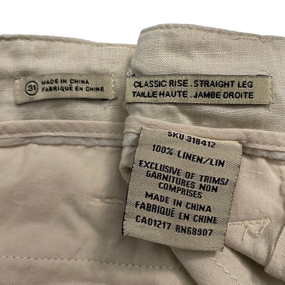 Le Chateau Beige Walking Shorts Classic Rise Straight Leg Cargo Pockets 31 - Picture 4 of 16